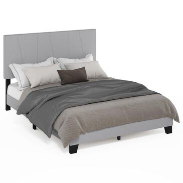 HOMLUX Lucy Queen Platform Bed Frame in Glacier, , large