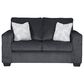 Ashley Altari Stationary Sofa and Loveseat Set in Slate, , large