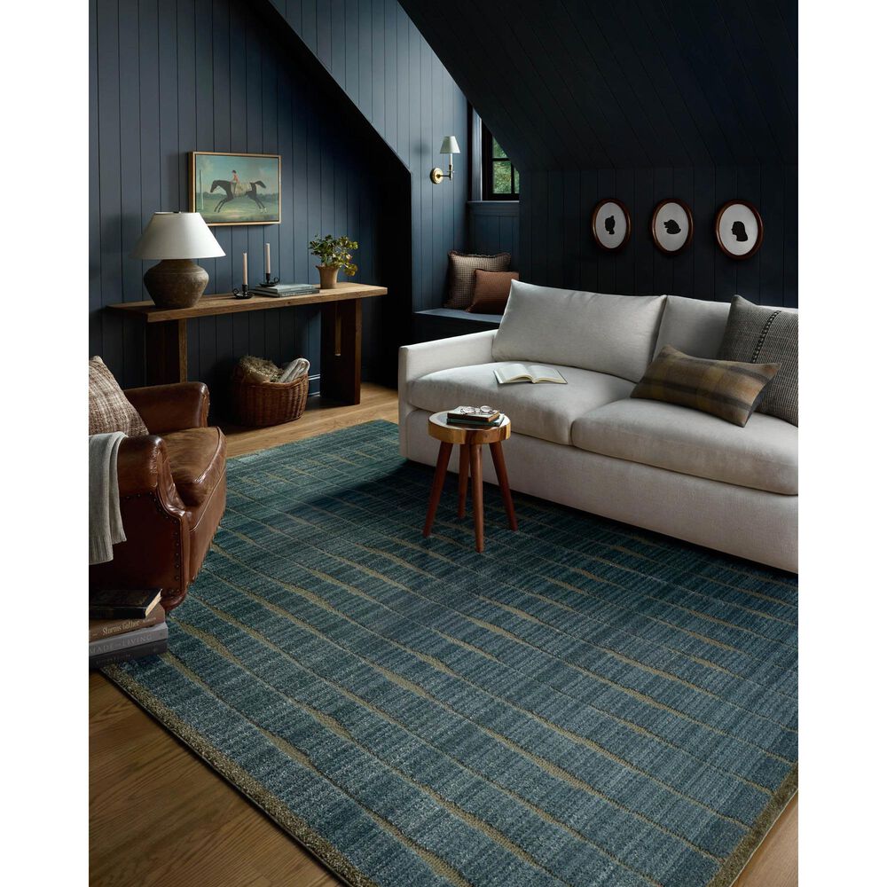 Chris Loves Julia x Loloi Calvin Ocean and Olive 9'6" x 12'6" Area Rug, , large