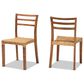 Baxton Studio Arthur Side Chair in Walnut Brown (Set of 2), , large