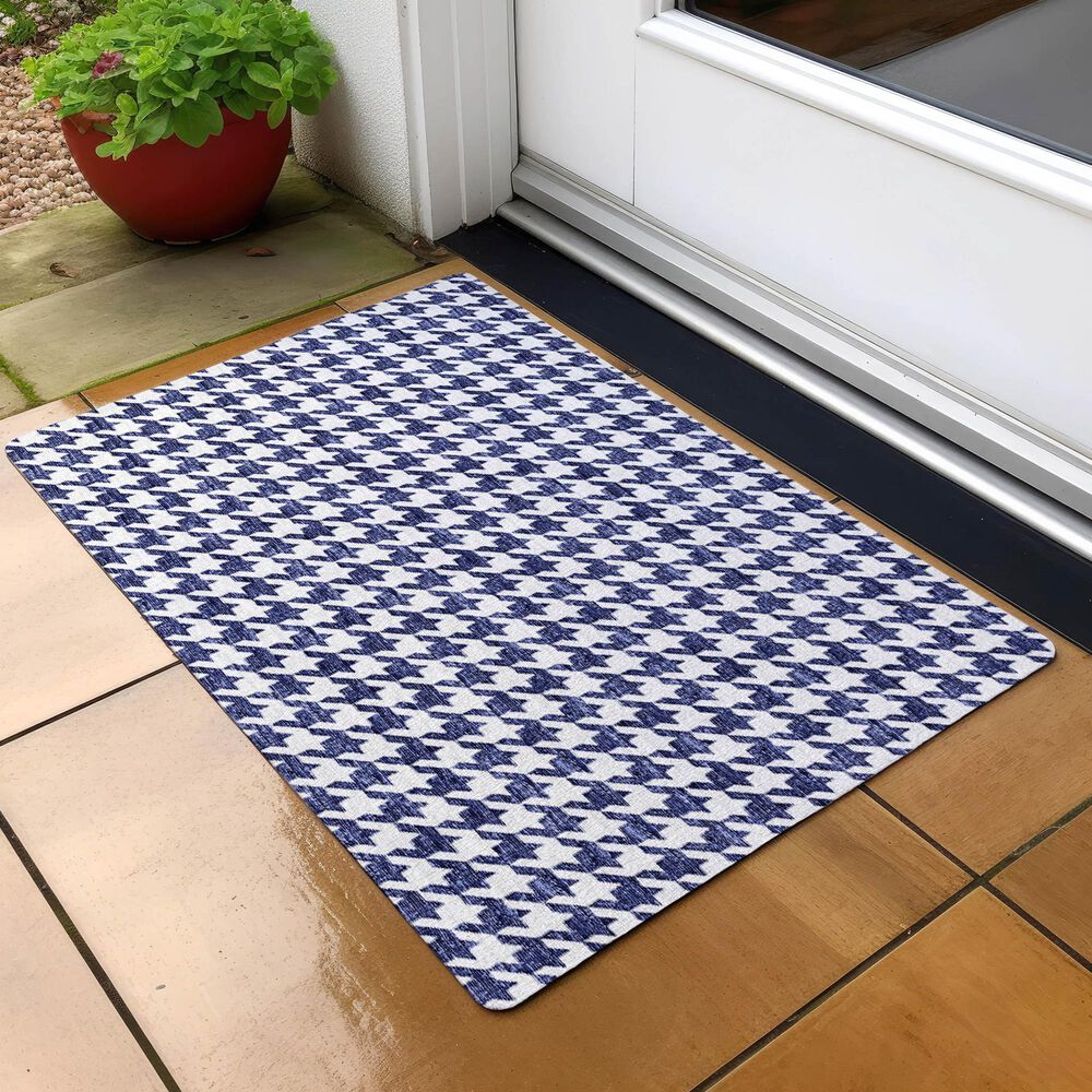 Dalyn Rug Company Hinton 1&#39;8&quot; x 2&#39;6&quot; Navy Indoor/Outdoor Area Rug, , large