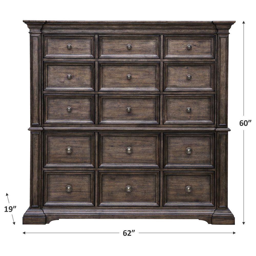 Chapel Hill Woodbury 15-Drawer Master Chest in Brown, , large