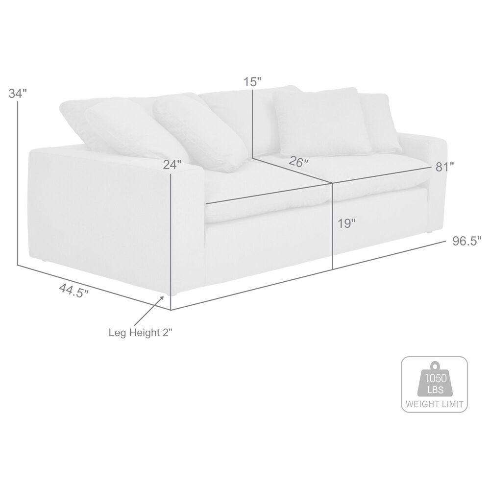 Blue River Liberty Stationary Sofa in Slate Gray, , large