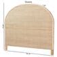 Baxton Studio Lanica Japandi Queen Standalone Headboard in Pale Brown, , large