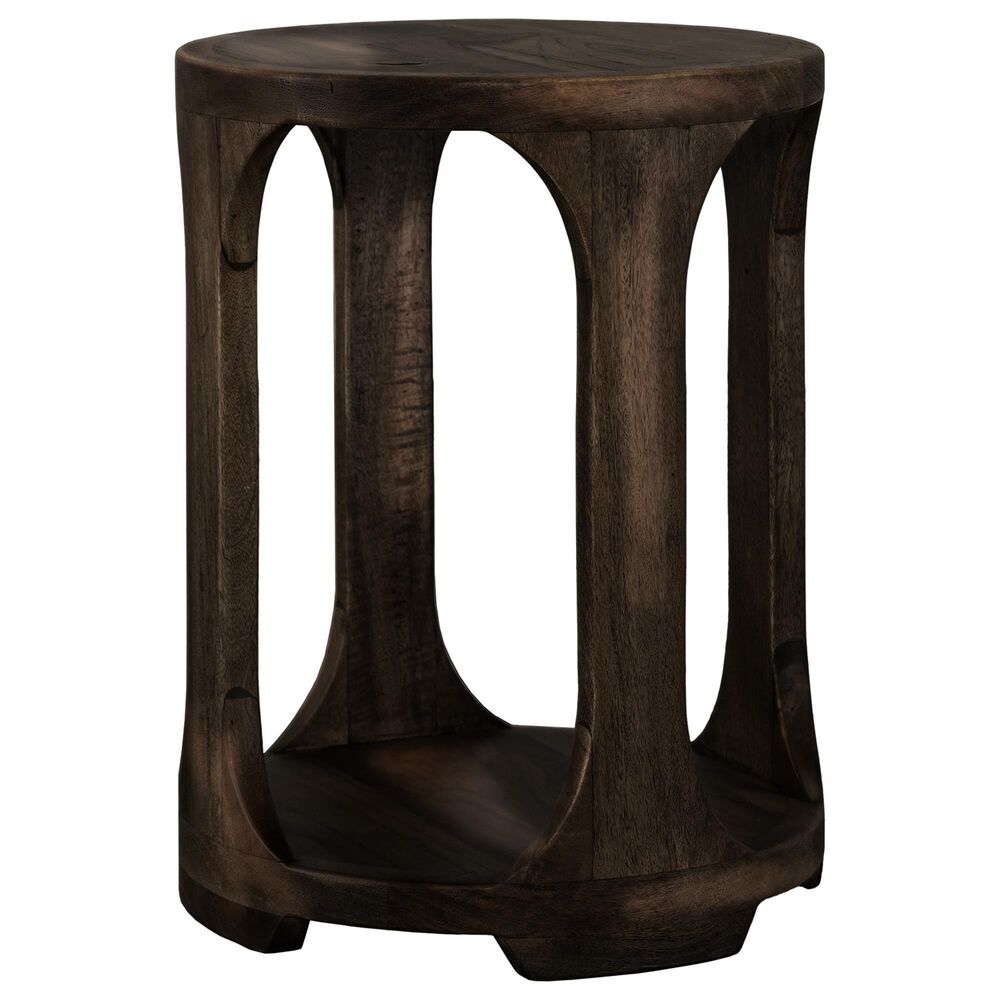 Fallridge Balam 1-Shelf Chairside Table in Stained Dark, , large