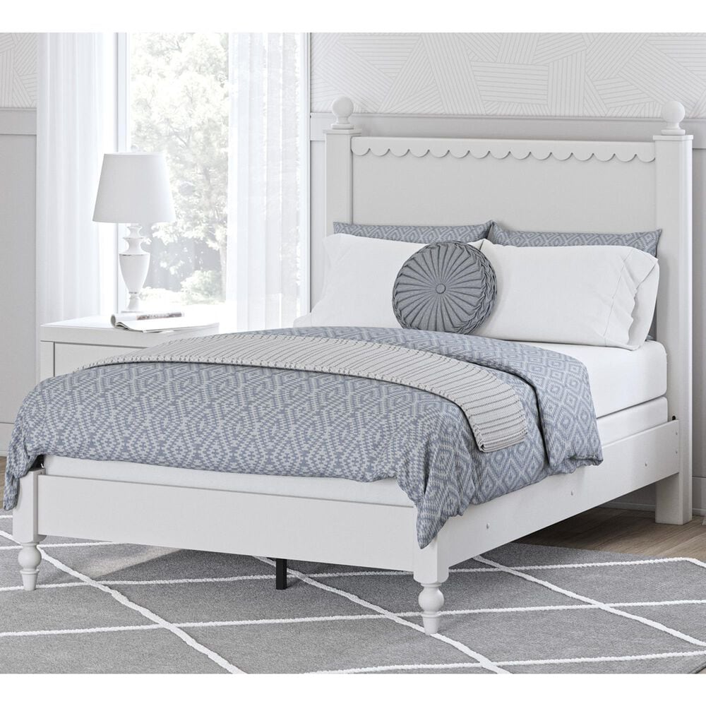 Ashley Mollviney Full Panel Bed in Matte White, , large