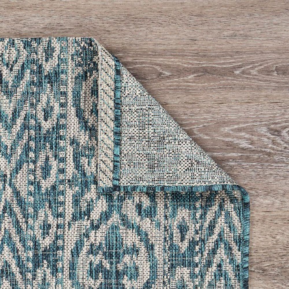 L&amp;R Resources Sun Shower 3&#39; x 5&#39; Blue and Green Indoor/Outdoor Area Rug, , large