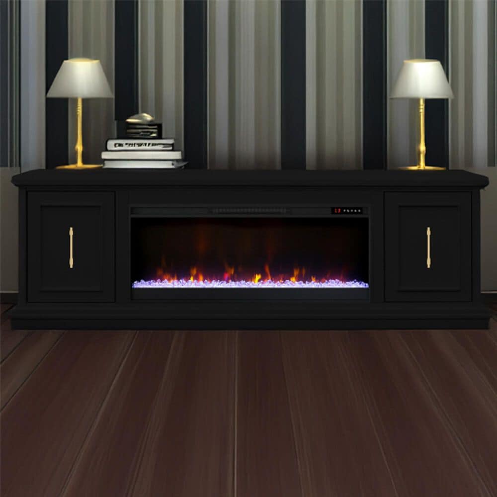 Legends Furniture Jordan 81-inch Fireplace Console in Seal Skin, , large