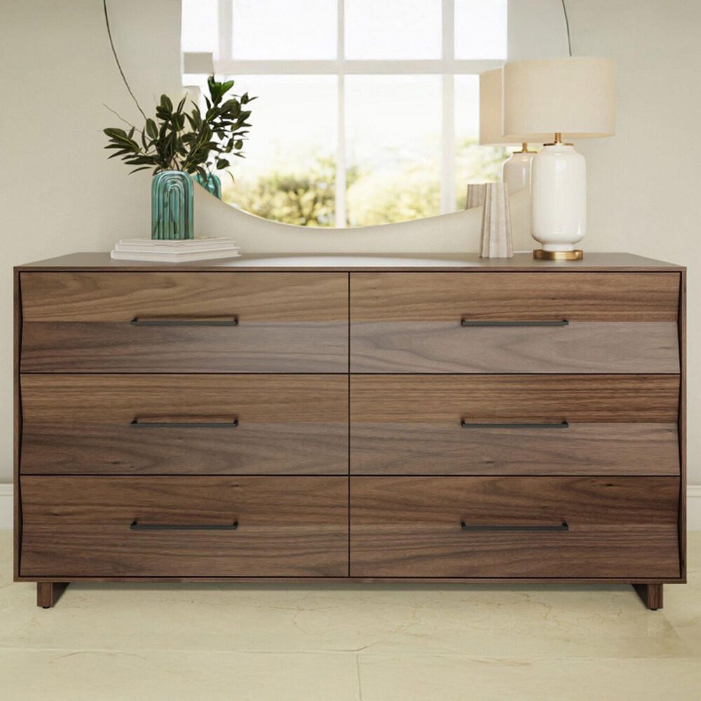 BDI Kava 6-Drawer Dresser Only in Natural Walnut, , large