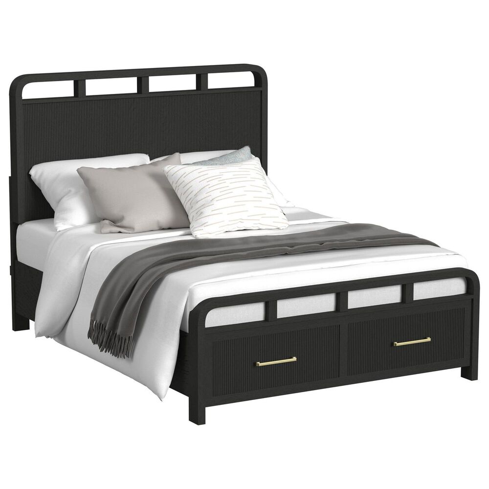 Mayberry Hill Ridgemont Full Storage Panel Bed in Black, , large