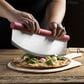 Fante"s Rocking Pizza Cutter with Blade Guard in Stainless Steel and Red, , large