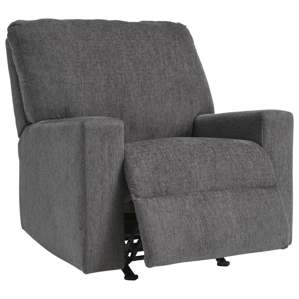 Ashley Rannis Manual Rocker Recliner in Pewter, , large
