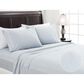 4-Piece King Checkered Emboss Sheet Set in Dusty Blue, , large