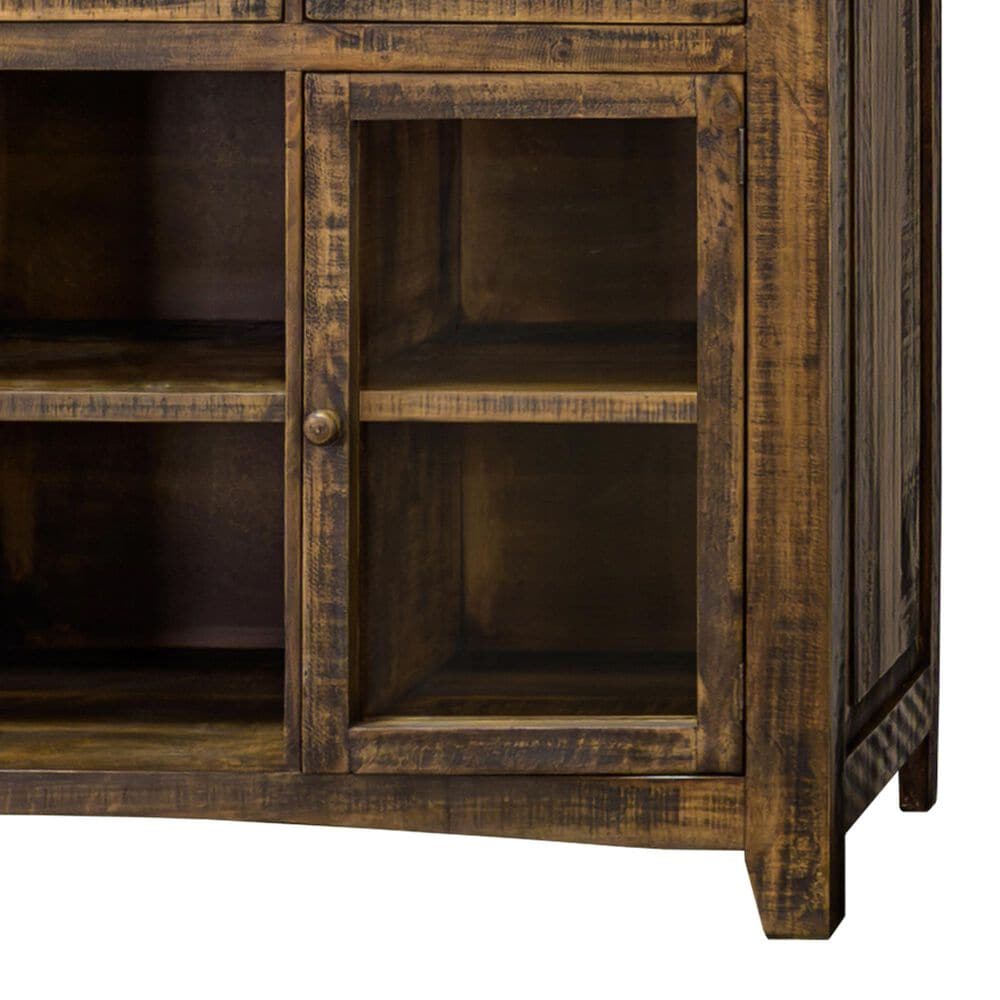 Rustic Root Premier Bar and Hutch in  Saddle Brown, , large