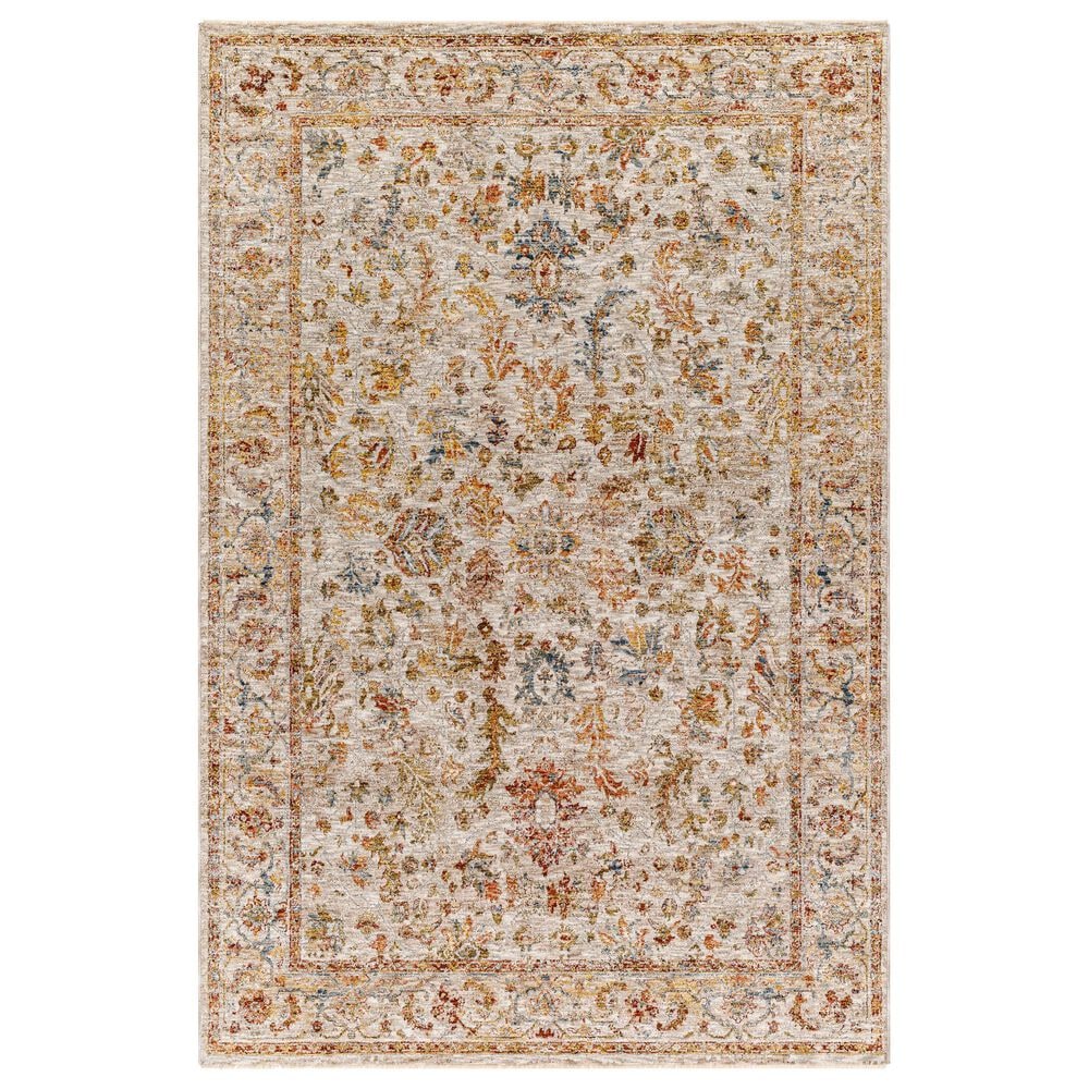 Surya Mona Lisa 5" x 7"5" Light Sage, Tan, Mustard, Brick Red, Dark Blue and Burgundy Area Rug, , large
