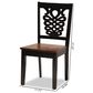 Baxton Studio Gervais Side Chair in Dark Brown and Walnut Brown (Set of 2), , large