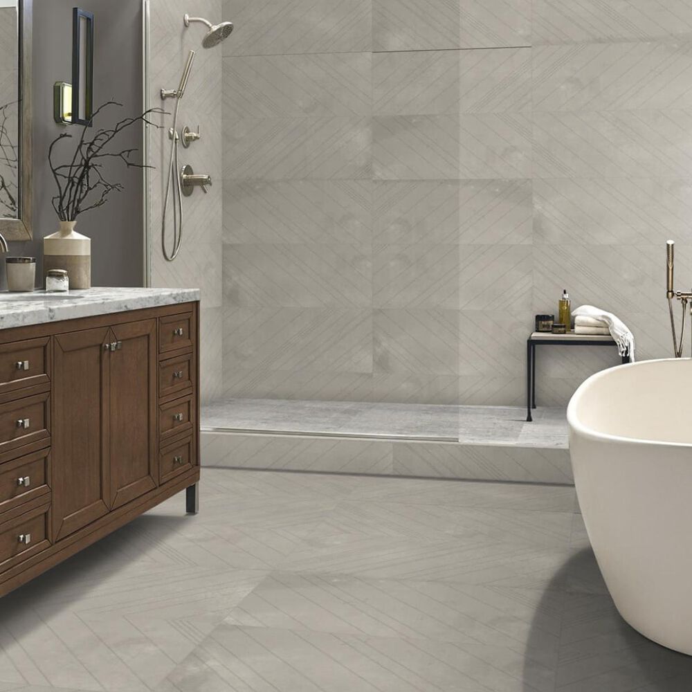 Emser Borigni Beige 18" x 35" Right Diagonal Porcelain Tile, , large