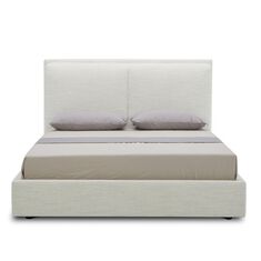 37B Queen Bed in Merion Pearl White