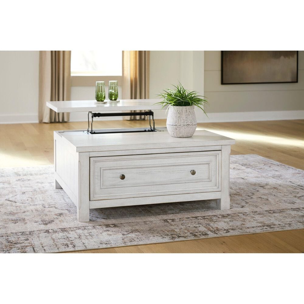 Ashley Robbinsdale Lift-Top Coffee Table in Antique White, , large