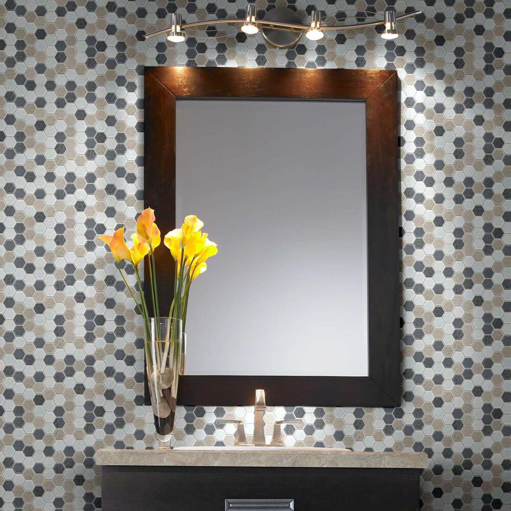 Shaw Geoscape Hexagon Warm Blend 11.22&quot; x 10.43&quot; Ceramic Mosaic Sheet, , large
