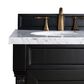 James Martin Vanities Brookfield 26" Single Bathroom Vanity in Antique Black with 3 cm Arctic Fall Solid Surface Top and Rectangle Sink, , large