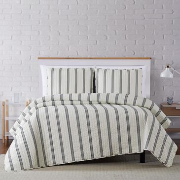 Pem America Truly Soft Millennial 2-Piece Twin XL Quilt Set in Ivory and Black, , large