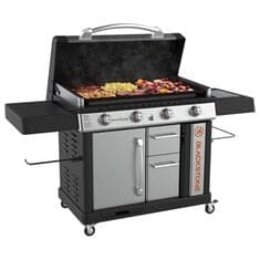 Blackstone 36in Griddle Cooking Station with Cabinets in Stainless Steel and Black