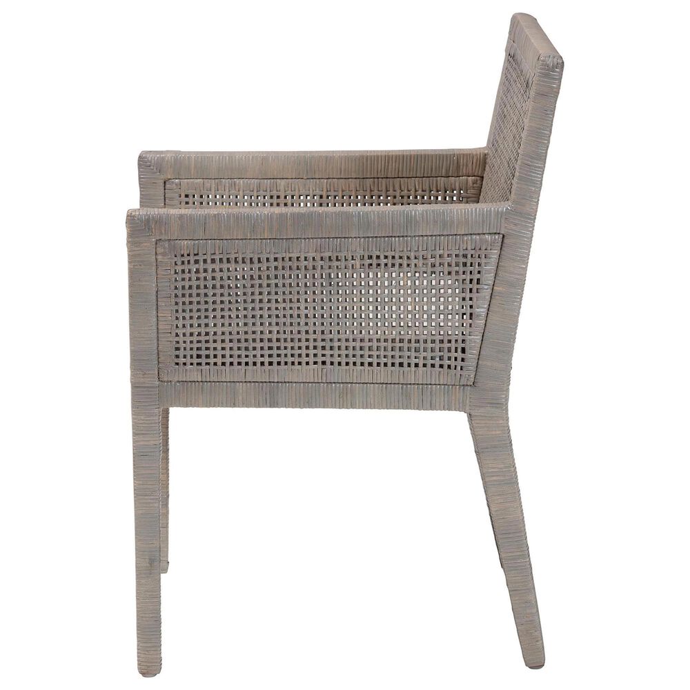 Baxton Studio Karis Arm Chair in French Grey, , large