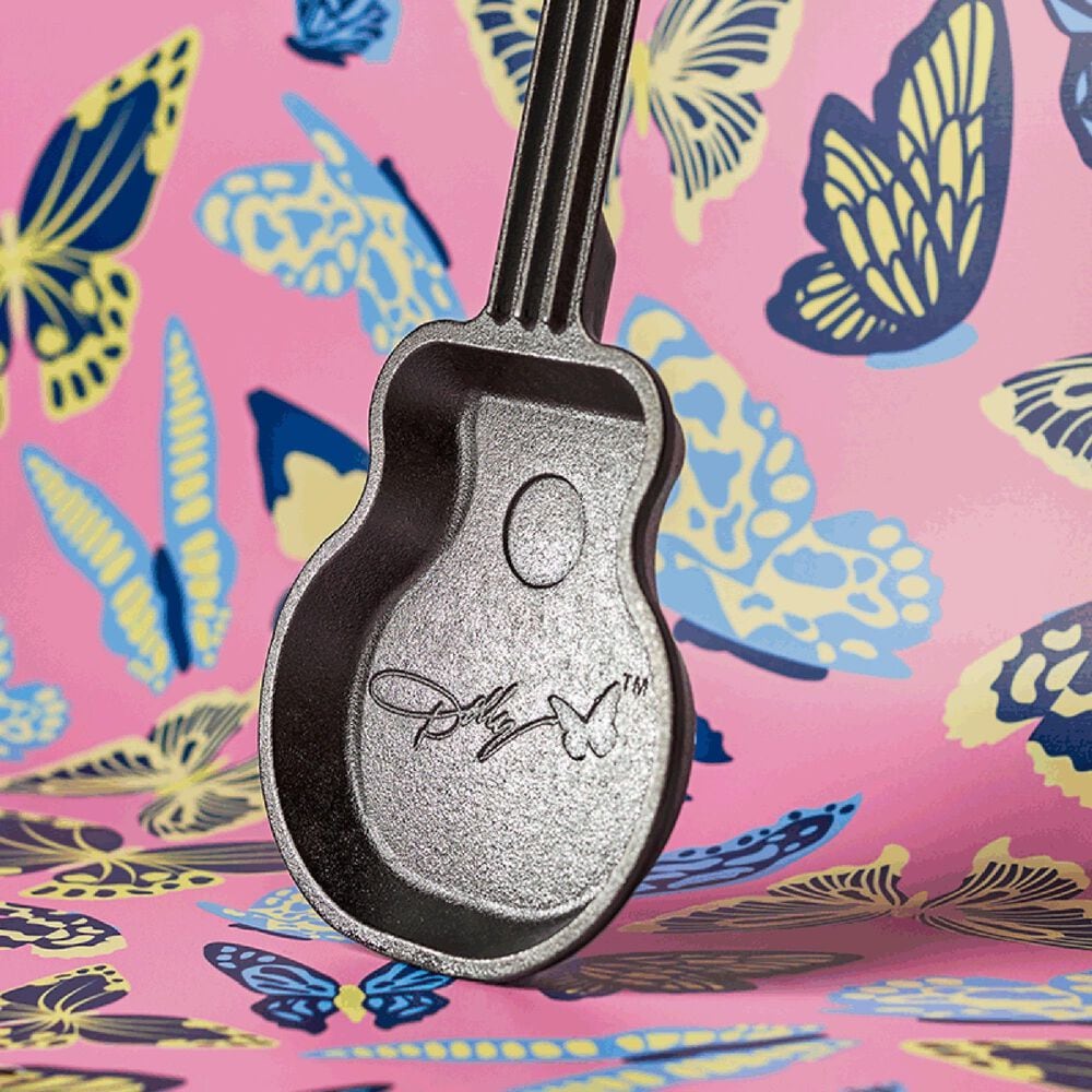 Lodge 2.2-Quart Dolly Parton Rockstar Guitar Mini Skillet in Black, , large