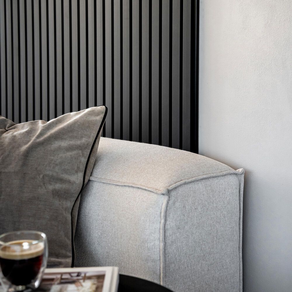 Paramount Matte Black and Black 11.8" x 109" Wall Panel, , large