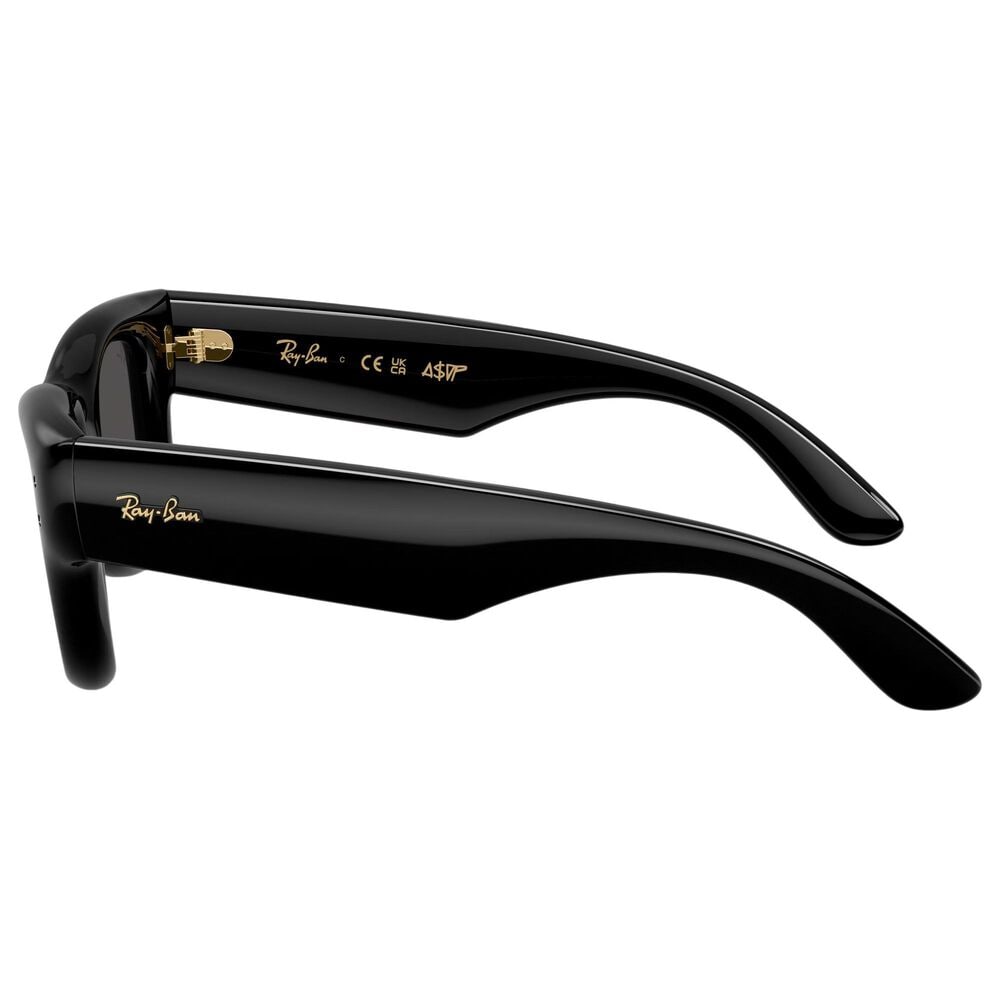 Rayban Glasses A$AP Rocky Wayfarer Puffer Sunglasses with Ultra Black Lenses in Polished Black, , large