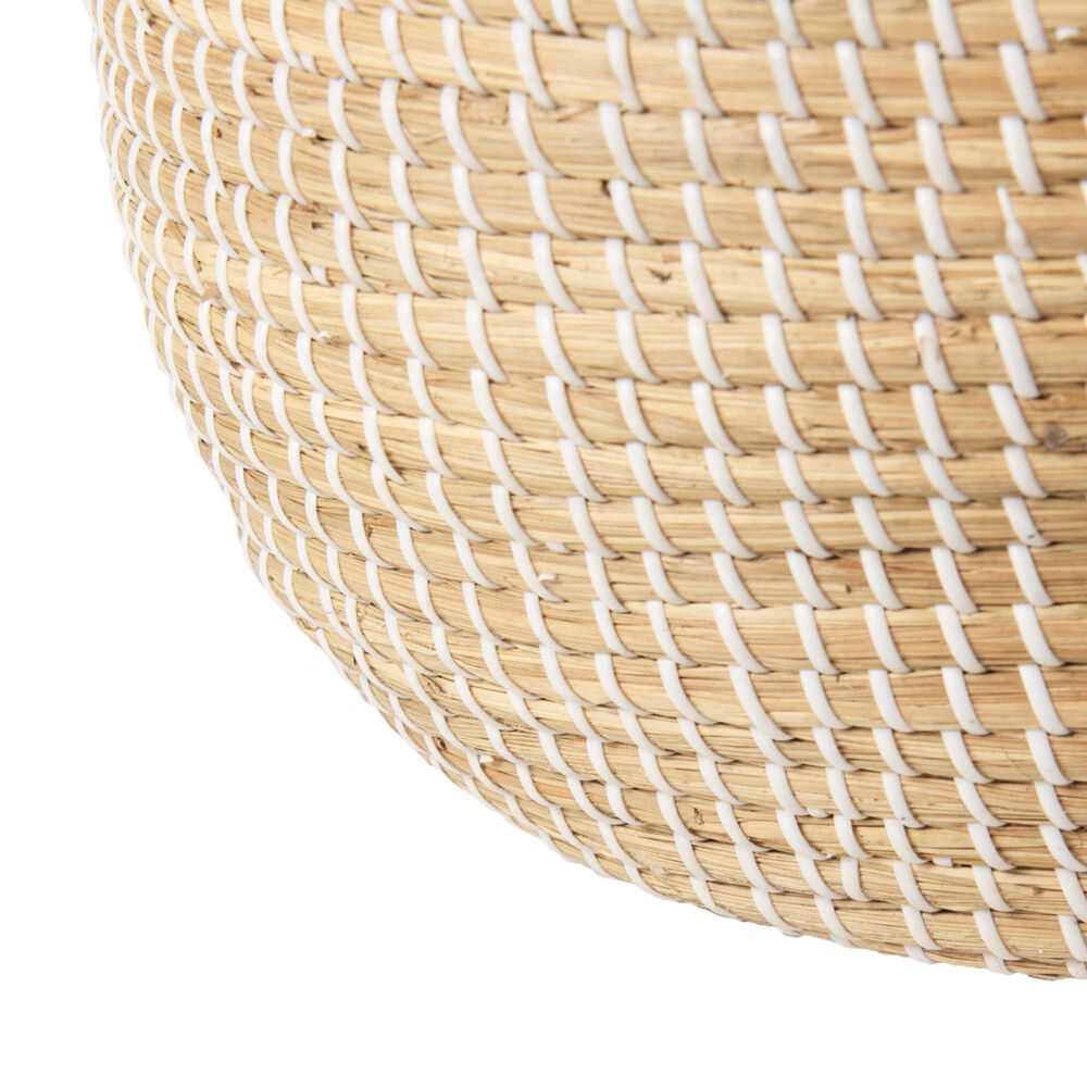 Mercana Olivia Basket with Lid and Handles in Beige (Set of 3), , large