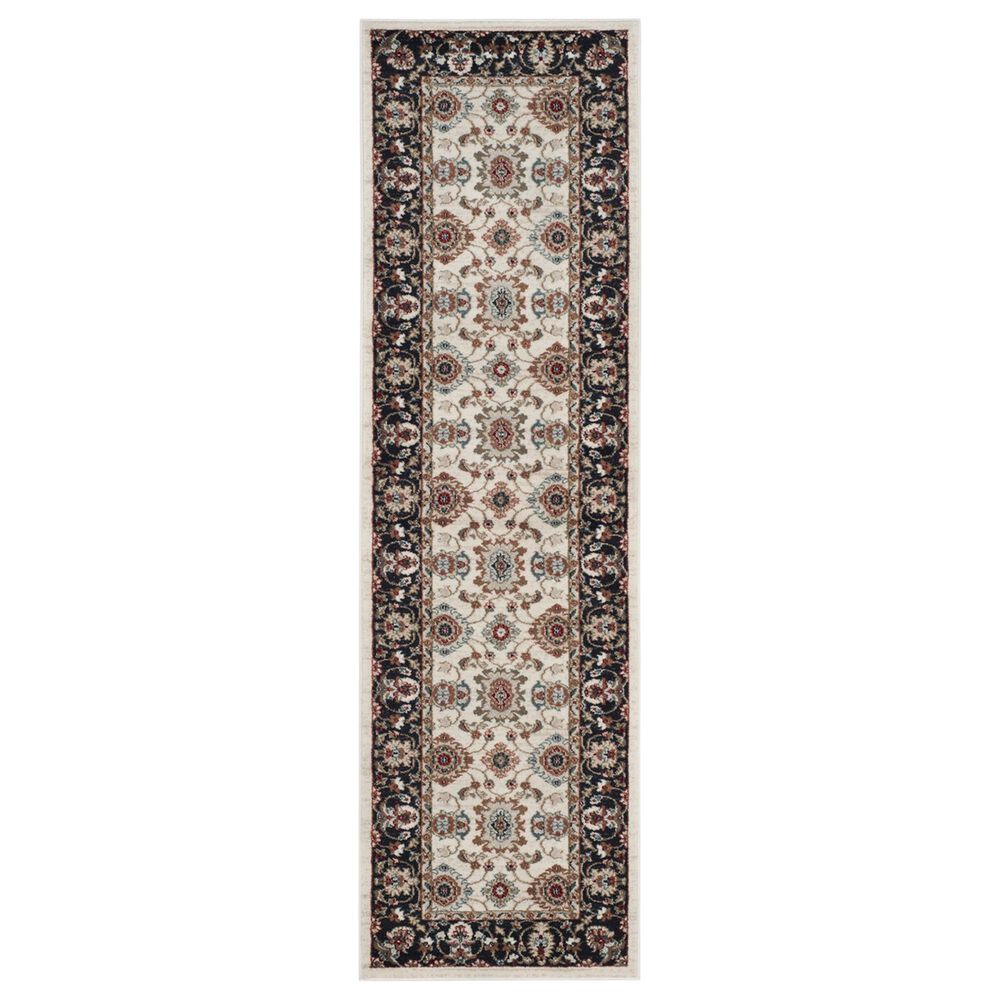 Safavieh Lyndhurst 2"3" x 8" Cream and Navy Runner, , large