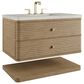 James Martin Allamari 36" Single Bathroom Vanity in Dune Mist with 3 cm Siberian Silestone Top and Rectangular Sink, , large