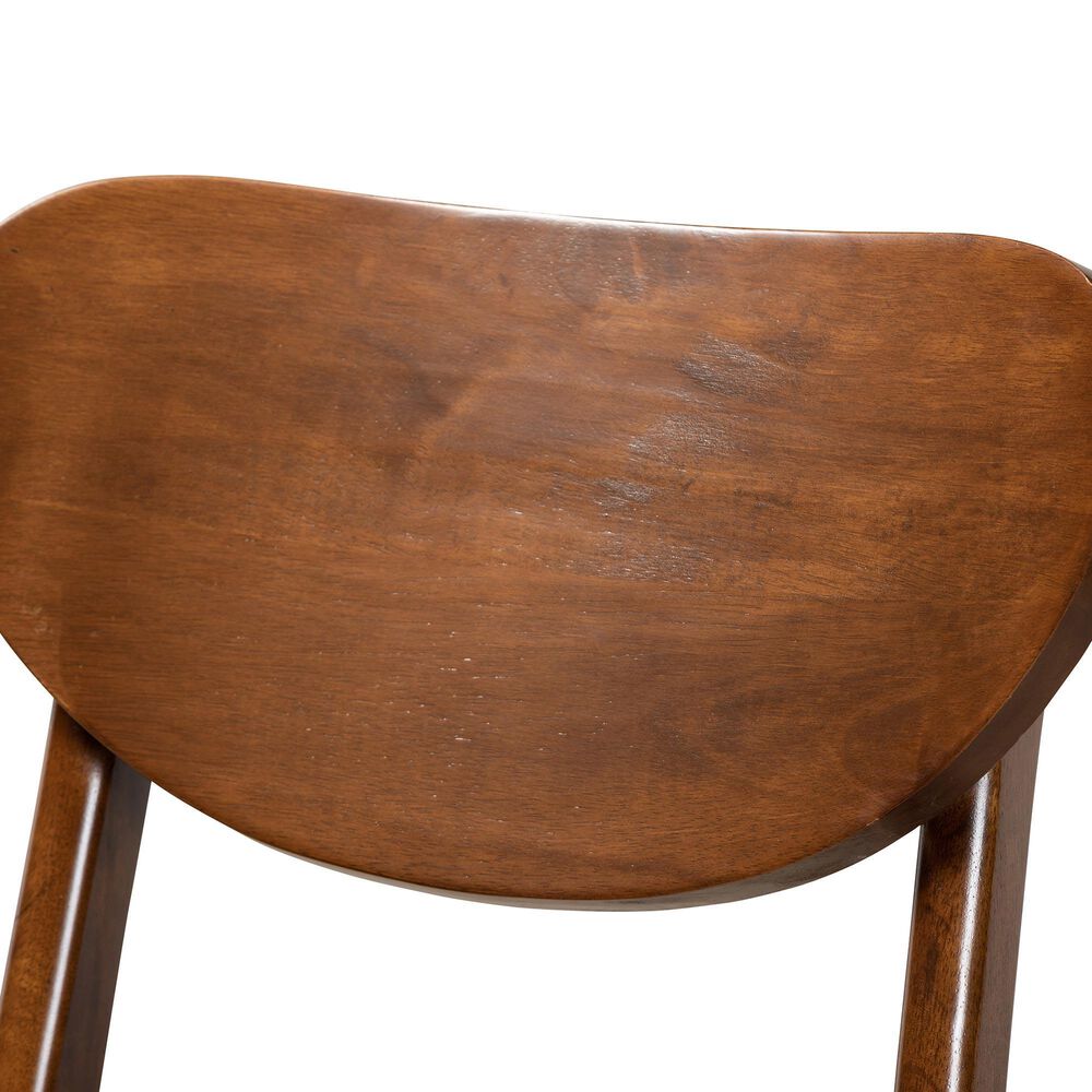 Baxton Studio Katya Bar Stool in Walnut Brown (Set of 2), , large