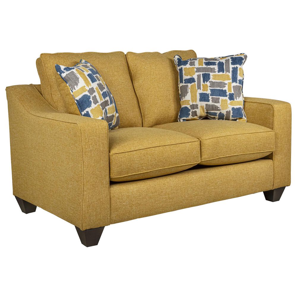J Cooper USA Galaxy Stationary Loveseat in Maize Yellow, , large