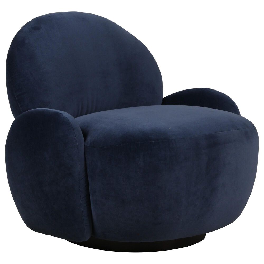 Bernhardt St Jean Swivel Chair in Blue, , large