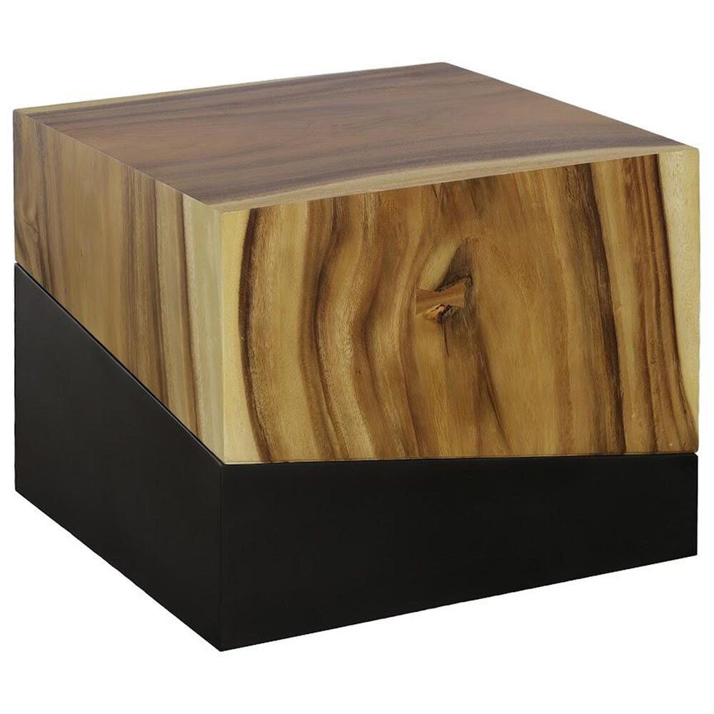 Phillips Collection Geometry Side Table in Natural and Black, , large