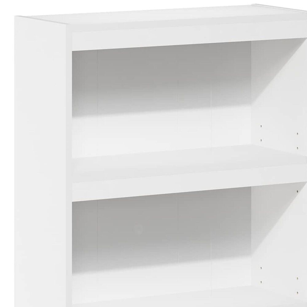 HOMLUX Enhanced Home 3-Tier Adjustable Shelf Bookcase in White, , large