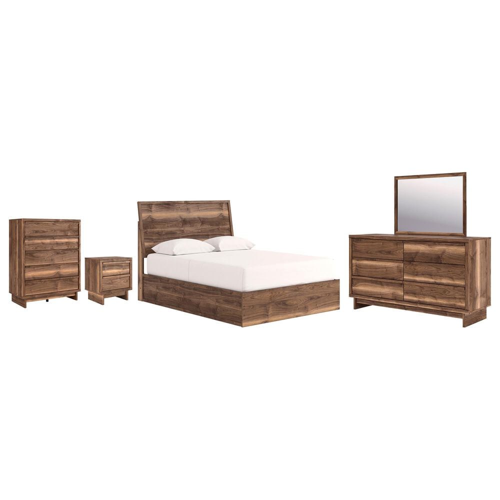 Ashley Chirason 5-Piece Queen Platform Bedroom Set in Brown, , large