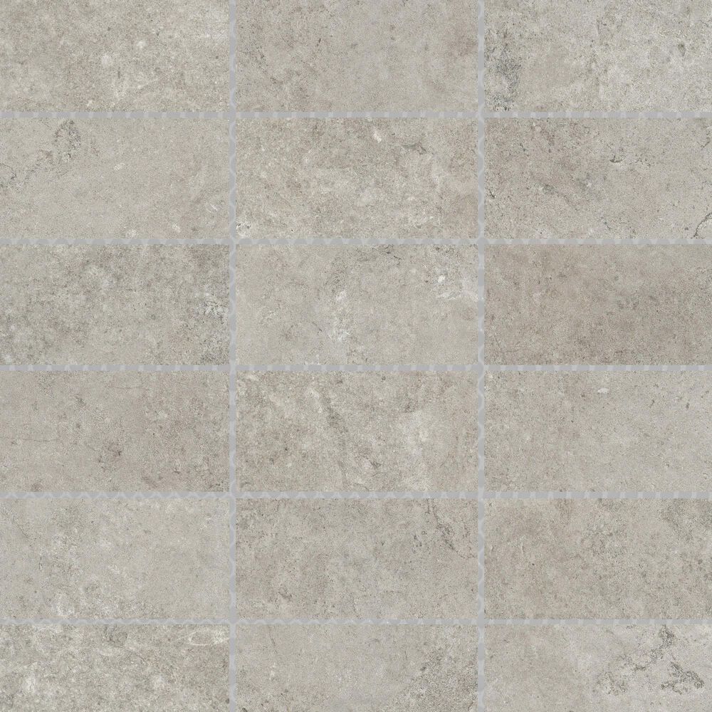 Emser Culver Gray 12" x 12" Porcelain Mosaic Tile, , large
