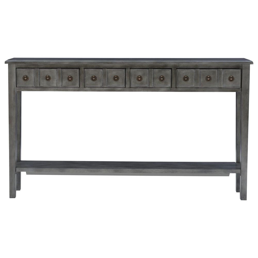 Linon Home Decor Sadie Console Table in Distressed Dark Grey, , large
