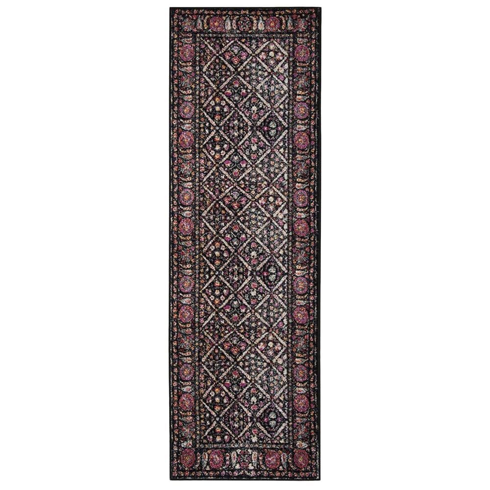 Safavieh Adirondack ADR203Z 2"6" x 8" Black and Fuchsia Runner, , large