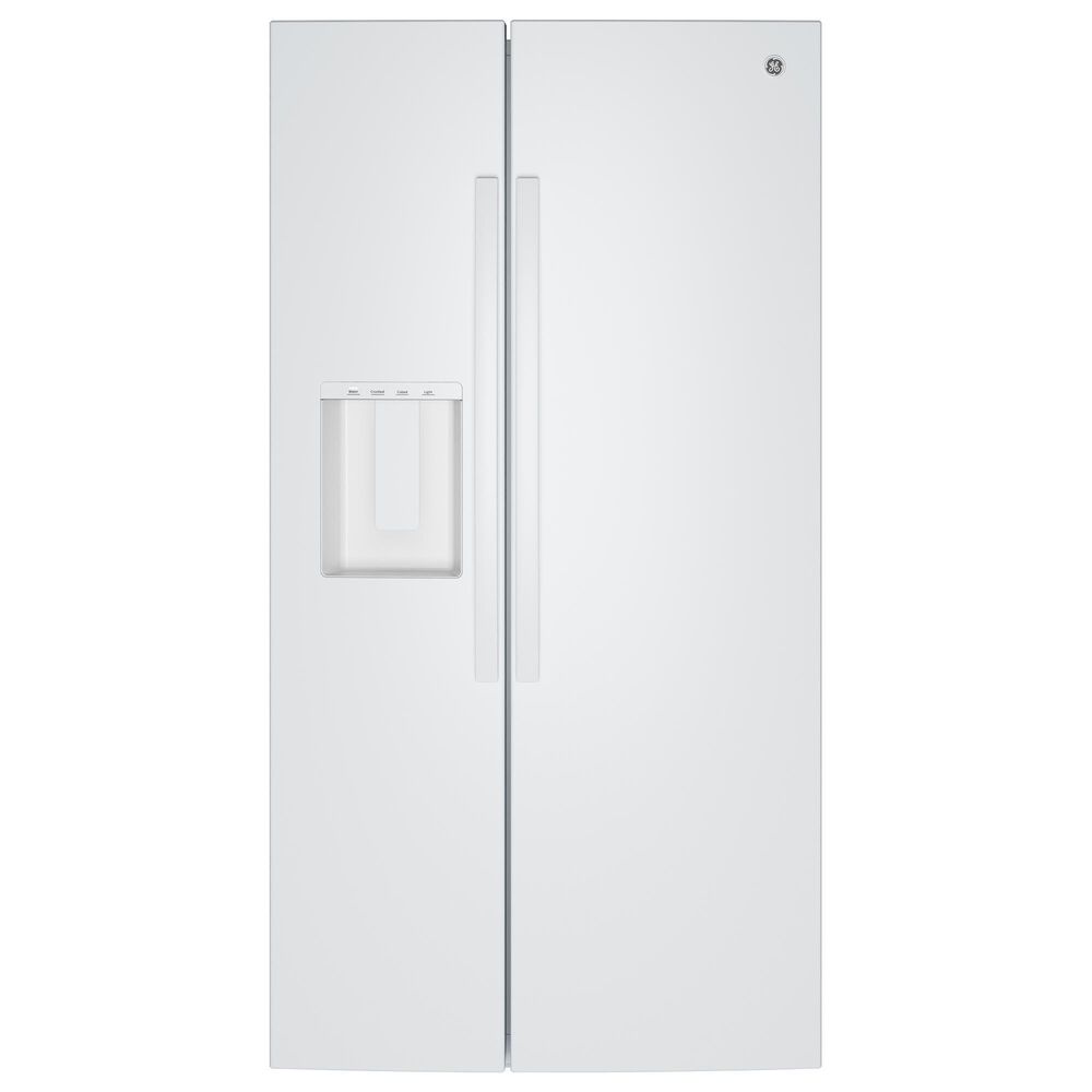 GE Appliances 24 Cu. Ft. Counter-Depth Side-By-Side Refrigerator with Extra Tall Dispenser and Energy Star in White, , large