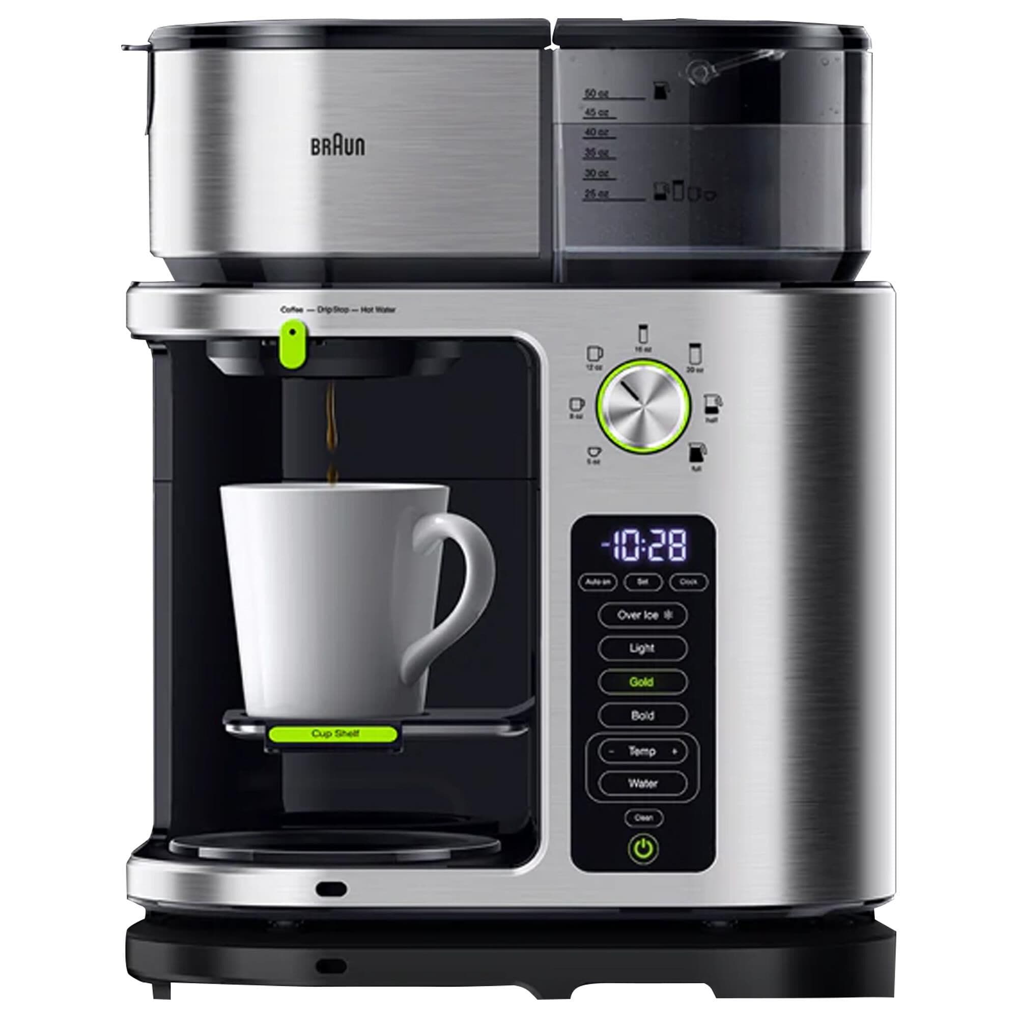 Braun Multiserve 10 Cup Drip Coffee Maker in Stainless Steel NFM