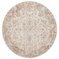 Surya Brunswick Light Gray, Cream, Medium Brown, Light Brown, Charcoal and Mustard 6"7" Round Area Rug, , large
