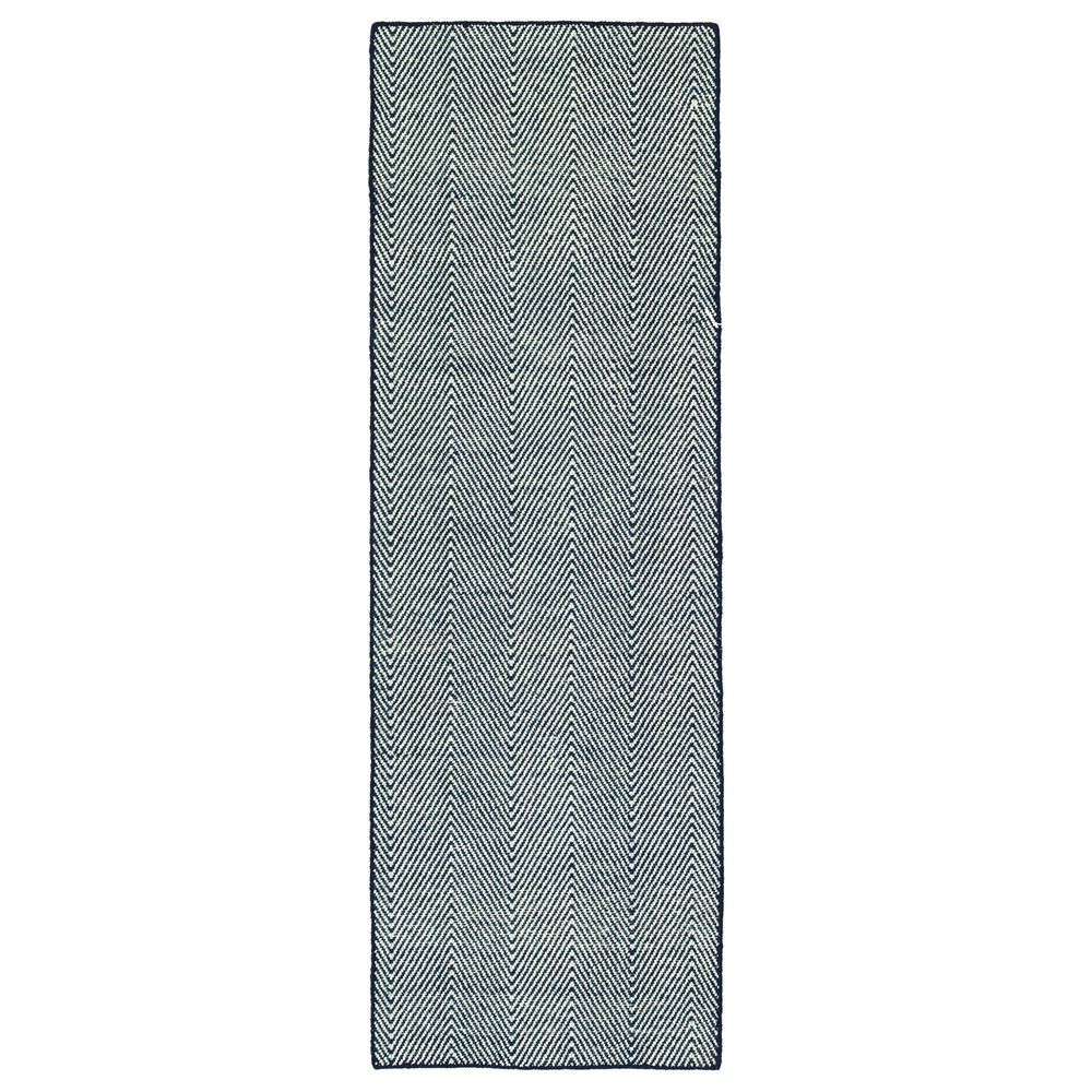 Kaleen Rugs Ziggy ZIG01-22 2" x 6" Navy and White Indoor/Outdoor Area Rug, , large