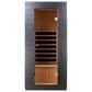 EZlife 1-Person Low EMF Infrared Solo Sauna with Red Light in Charcoal Gray, , large