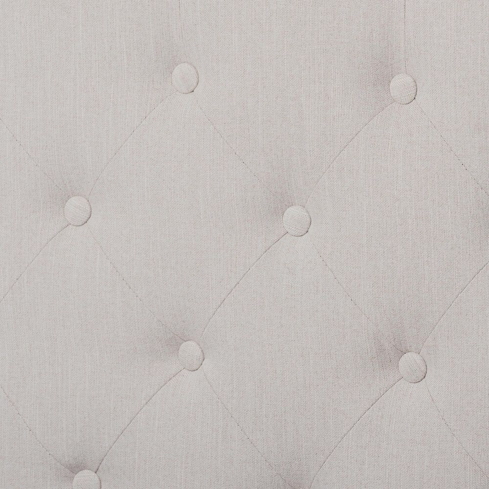 Baxton Studio Marion King Panel Bed with Beige Upholstered in Black, , large