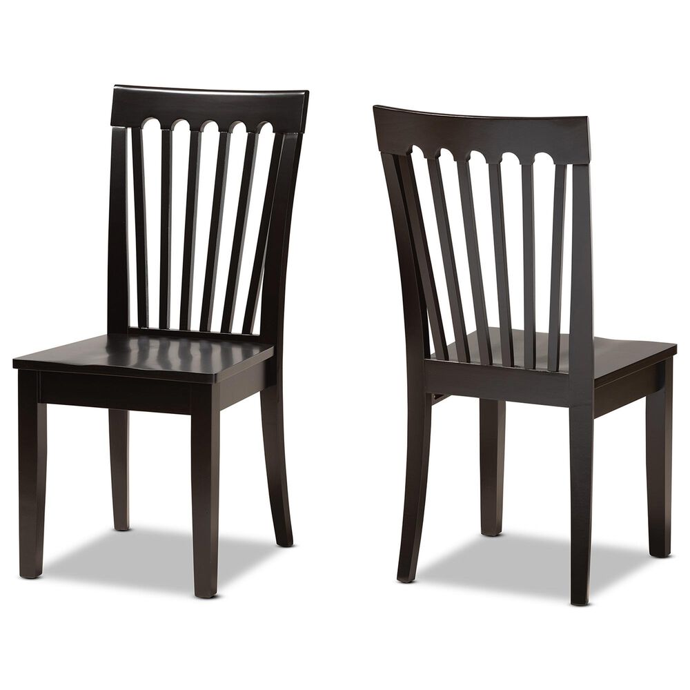 Baxton Studio Minette Side Chair in Dark Brown (Set of 2), , large